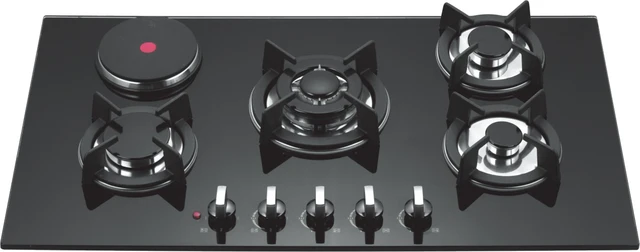 Popular China Manufacturer Low Price Gas Stove 5 Burner Easy Clean Built in Electric with Gas Hob 2