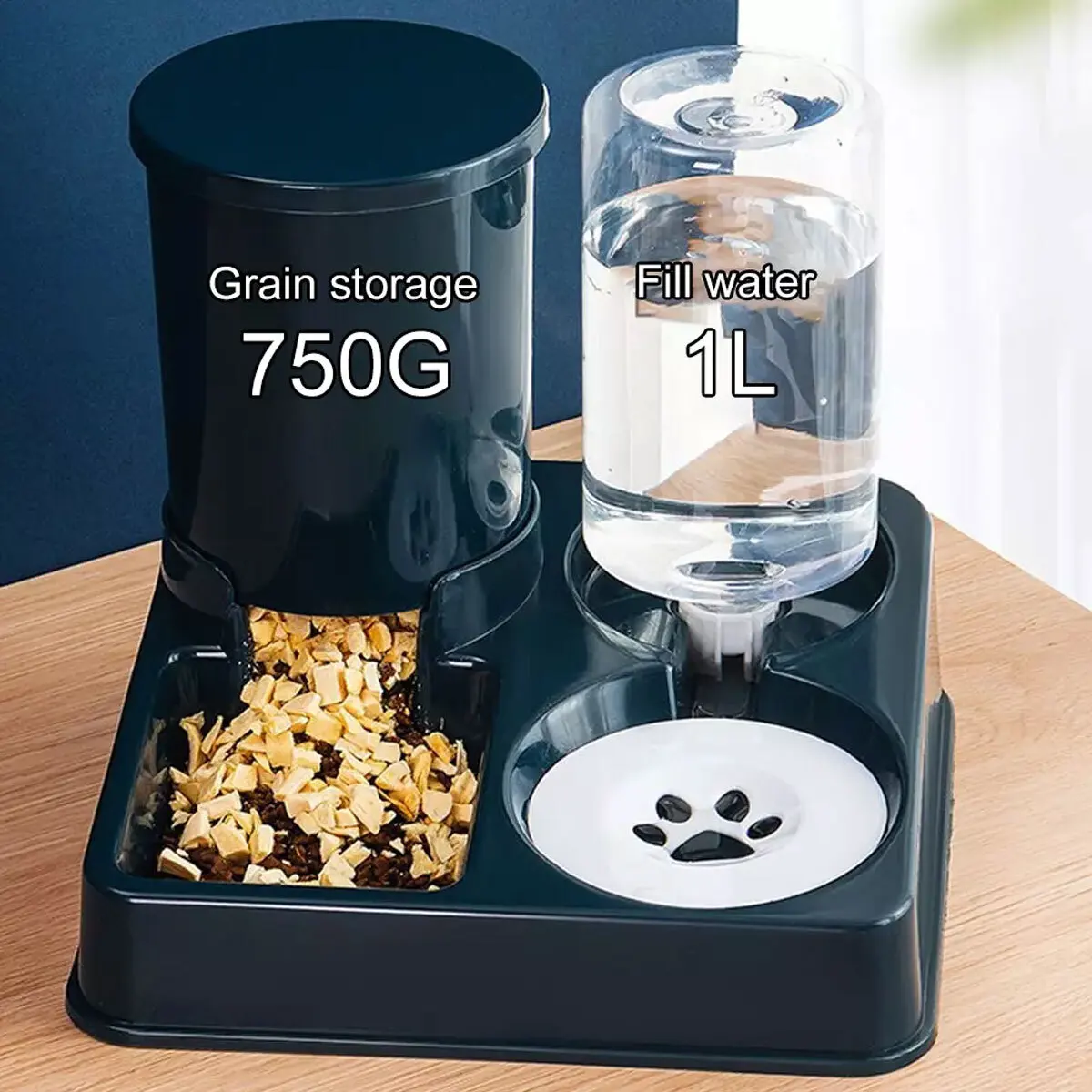 2 In1 Feeder Food Water Dispenser Bowl Automatic Dog Cat Bottle Pet Self Feeding: 3 - 5 Days Free Delivery Only UK
