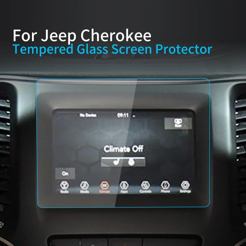 

Car Stickers Screen Protector For JEEP Cherokee 23 Navigator Display Tempered Glass Protective Film Car Accessories ForVehicles