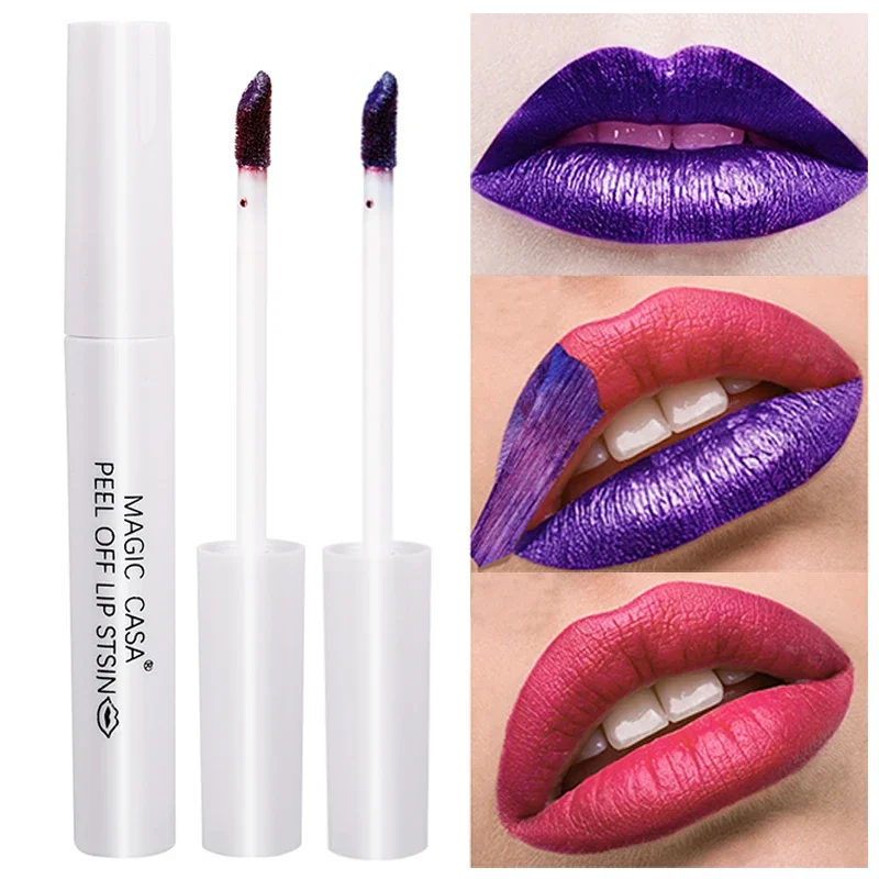 4 Colori Tear-Off Rossetto Liquido Impermeabile Duraturo Antiaderente Tazza Peel-Off Lip Gloss Velluto Opaco Lip Glaze Trucco Labbra Cosmetico
