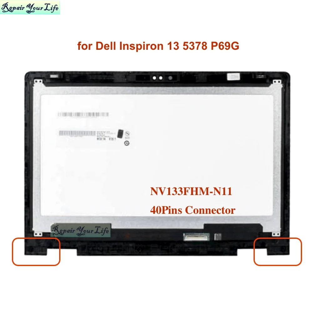 

Сенсорный ЖК-экран для ноутбука Dell Inspiron 13 13,3 P69G P69G001 NV133FHM-A11