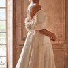 Simple Wedding Dresses Graceful Bridal Gowns Satin Pleat Robes Off The Shoulder High Slit Vestidos De Novia 2025 Customized 2024 4