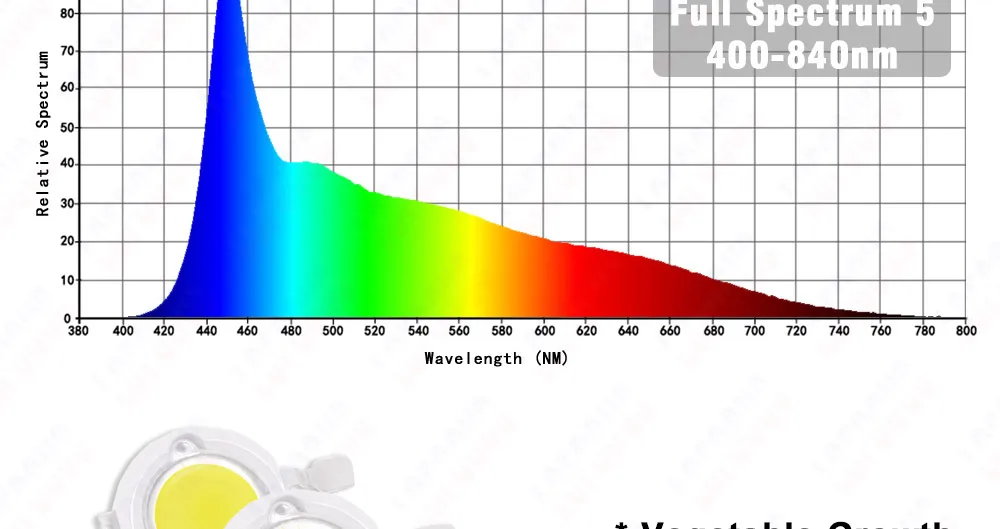 Spectrum 400-840nm 660nm 440nm Grow LED Chip