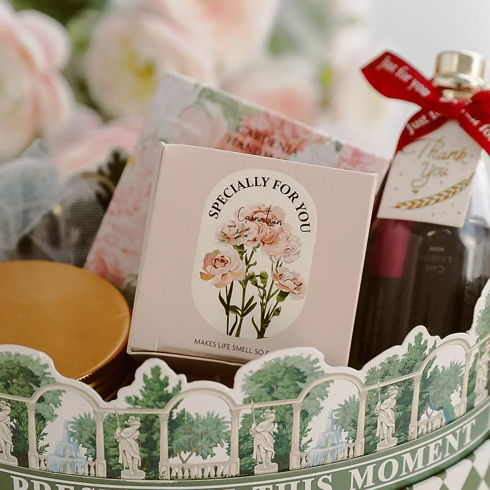 Handmade Carnation Scented Soy Wax Candle for Aromatherapy & Home Decor