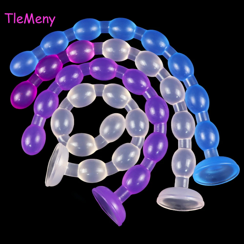 

TleMeny 50cm Long Jelly Anal Beads Butt Plug Anal Balls Sex Toy For Woman Gay Couples Male Prostate Massage Erotic Anus buttplug