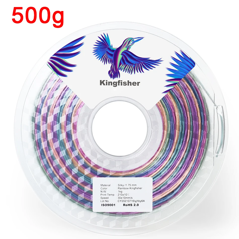 Silk PLA Rainbow 3d Printer Filament 1.75mm  Silky Rich Luster 3D PenPrinting Materials Like Multicolor Ramdon Print Material best plastic for 3d printing 3D Printing Materials