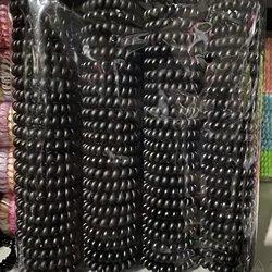 Large Spiral Hair Ties - Strong Hold & Waterproof - No Trace Hair Bands - 1pcs (Black)