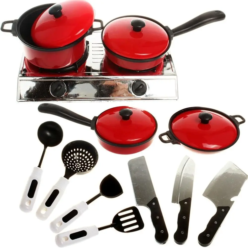 

13Pcs/Set Plastic Simulation Cooking Tableware New Pan Pot Shovel Spoon Educational Toys Simulation Cook Tool Kids Gift