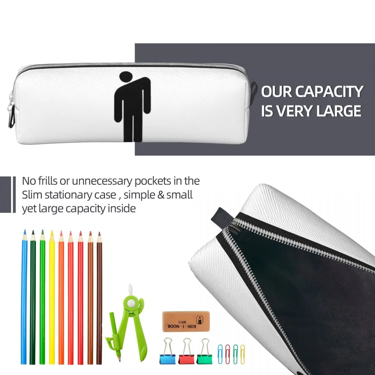 Billies Hit Me Hard And Soft Pencil Case Pencil Pouch Pen Holder for Girls Boys Big Capacity Bag School Supplies Gift Stationery