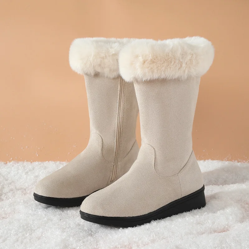 Winter sneeuwlaarzen voor dames gevoerd warm met ritssluiting_voghion.com