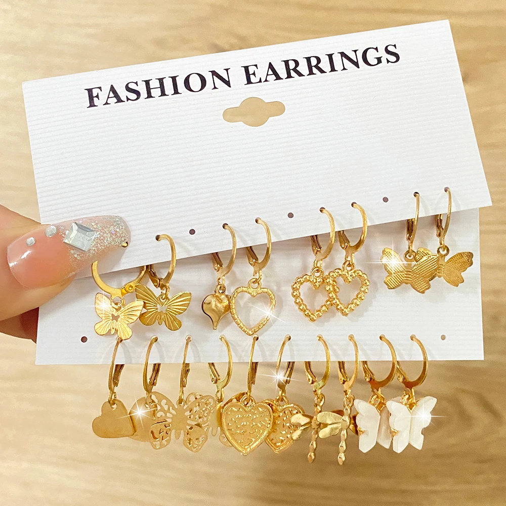 Earrings Set Animal Butterfly Geometric Heart Metal Acrylic Drop Earrings Jewelry for Women Girls dangle earrings,drop earrings,butterfly earrings,animal earrings,acrylic earrings