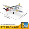 VolantexRC Mini P-47 Warbird EPP 400mm Wingspan 2.4G 4CH 6-Axis Gyro XPilot Stabilization System RC Airplane Glider RTF 4