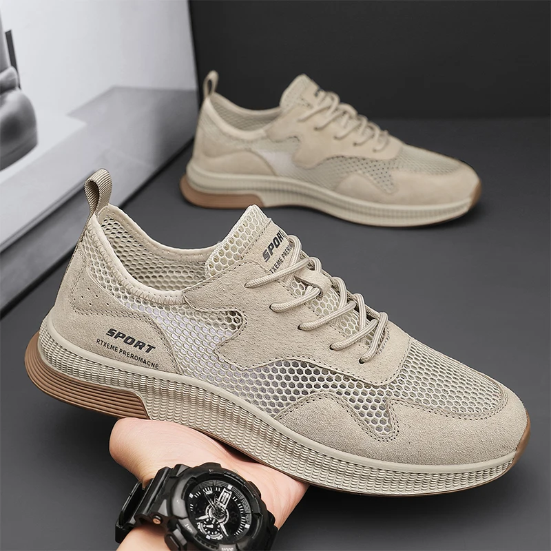 

2023 Summer New Hollow Men's Casual Shoes Breathable Mesh Shoes Men's Camping Shoes Versatile Fashion Shoes Free Shipping