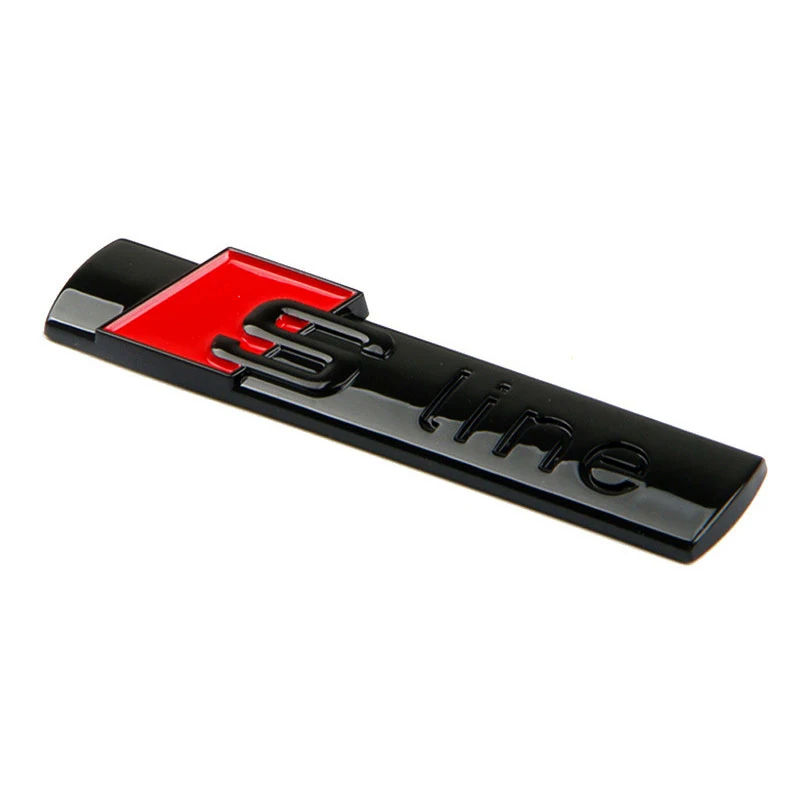 Car Sticker Metal Alloy Car Badge SLine Emblem Racing For Audi A3 A4 A5 A6 S7 A8 S3 S4 S5 S6 S7 S8 Q3 Q5 Q7 RS3 RS4 RS5 car sticker