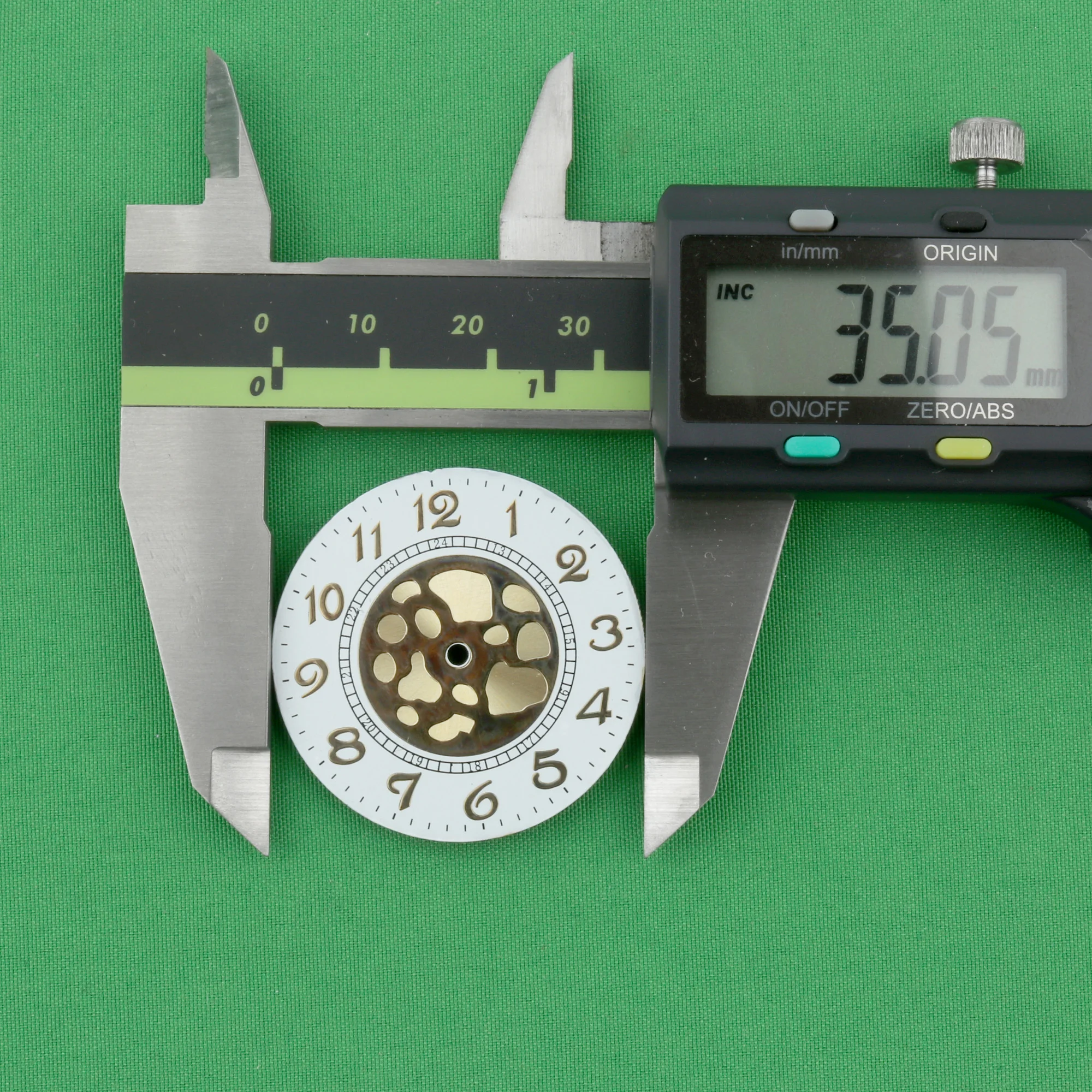 Premium 35mm Black Watch Dial with Multiple Movement Compatibility