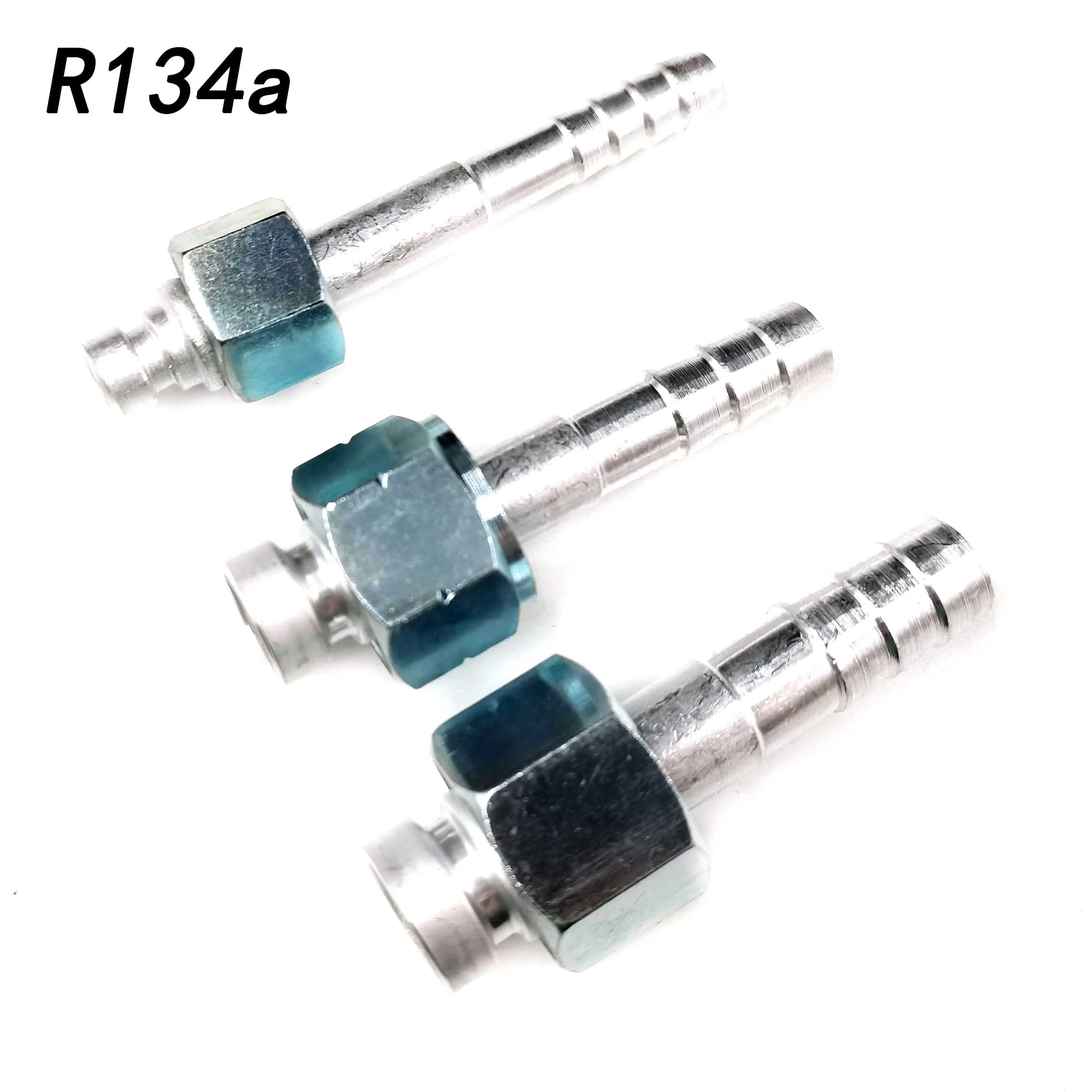 R134a #6 #8 #10 Auto A/C Fitting Straight O-Ring Female M16x1.5 M22x1.5 M24x1.5 Nut 15pcs For A/C Hose Barb aluminum joint
