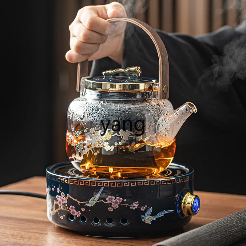 CX enclosed stove to make tea, electric ceramic stove, cooker, glass kettle, tea set 3