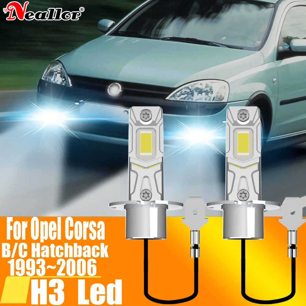 H3 Led Fog Light Canbus Bulb Car Headlight High Power Auto Diode Moto  Driving Running Lamp 12V 55W For Opel Corsa C B 1993~2006 - AliExpress