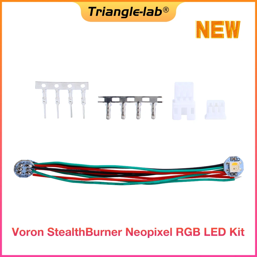 

C Trianglelab RGB Mini Button PCB Voron StealthBurner Neopixel RGB LED Kit Voron2.4 Trident 3D Printer PTFE Wiring Harness