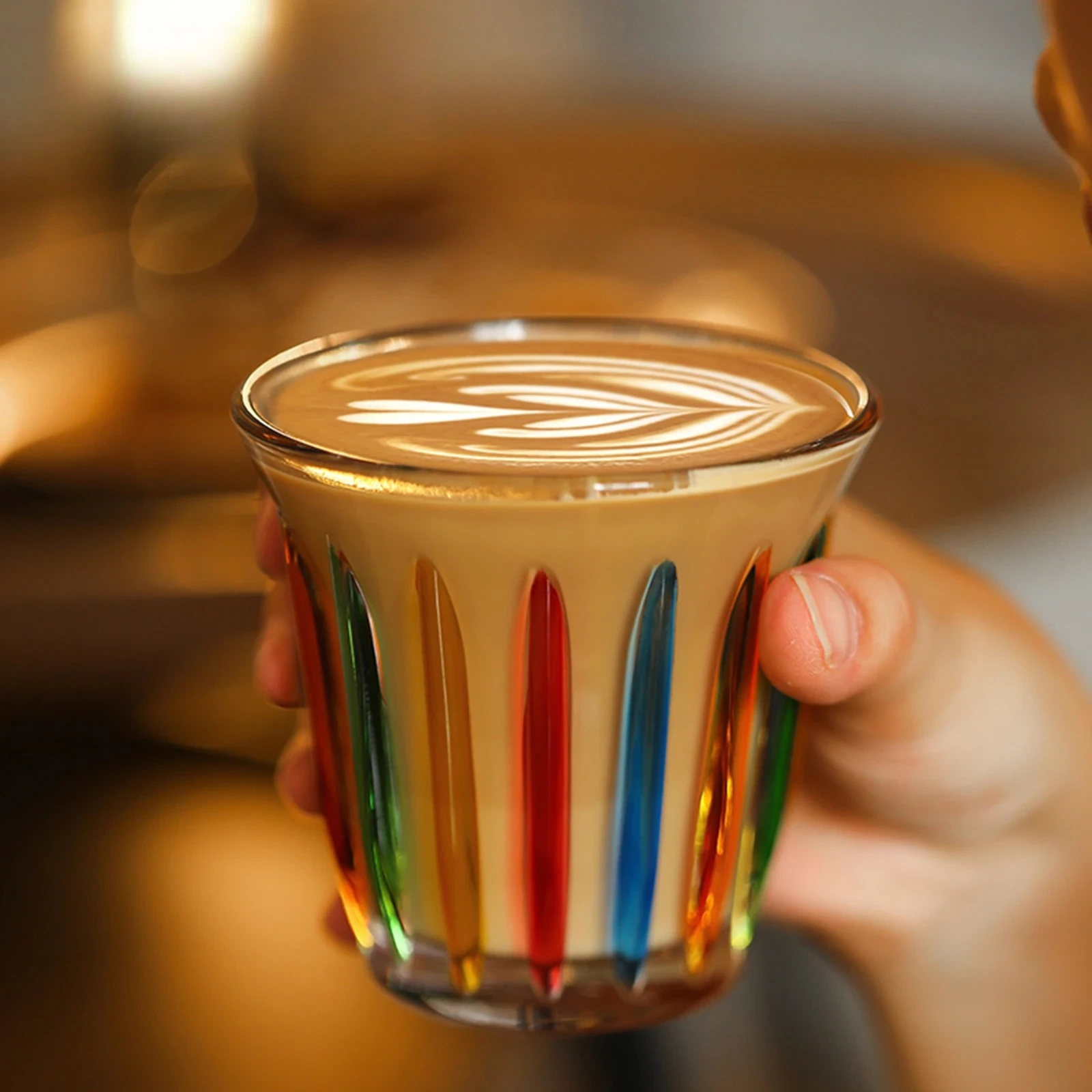 كوب قهوة زجاج 280 مل اسبريسو مرسوم