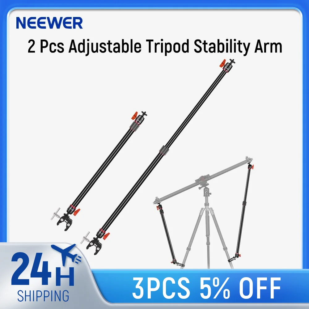 Camera Slider Neewer 2-Pack Stabilizer Arms Adjustable Tripod