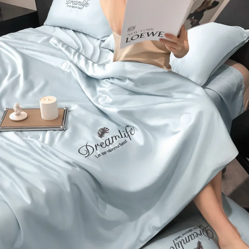 Summer Quilt Summer Quilt Set Bed Comforter 1 Pc Queen Size Soft Comfortable Quilts Machine Washable Single Double Blanket for Bed Quilted Spring Summer Quilt Comforter