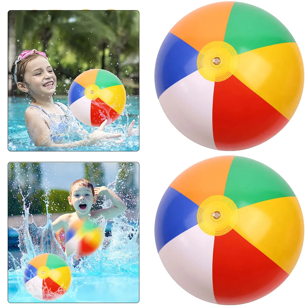 2Pcs 30cm Inflatable Beach Ball PVC Summer Swimming Water Game Fun Toys