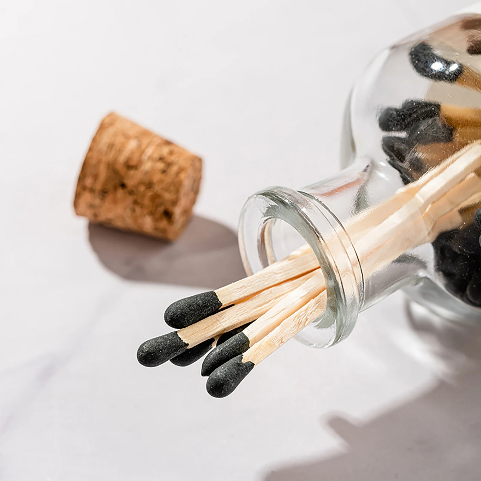 Mini Glass Bottles Jars with Wood Cork Stoppers Tiny Glass Jars Wishing,wedding Gifts Wedding Decorations Small Safety Matches