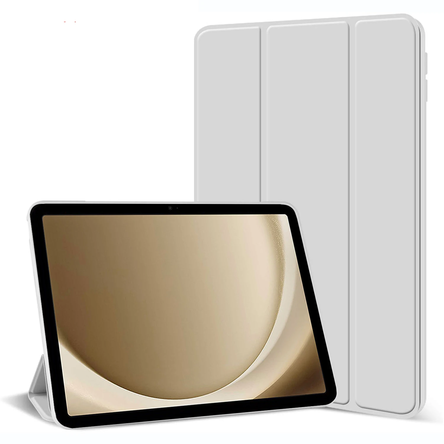 Premium PU Leather Tri-fold Flip Stand Tablet Case - Soft Cover
