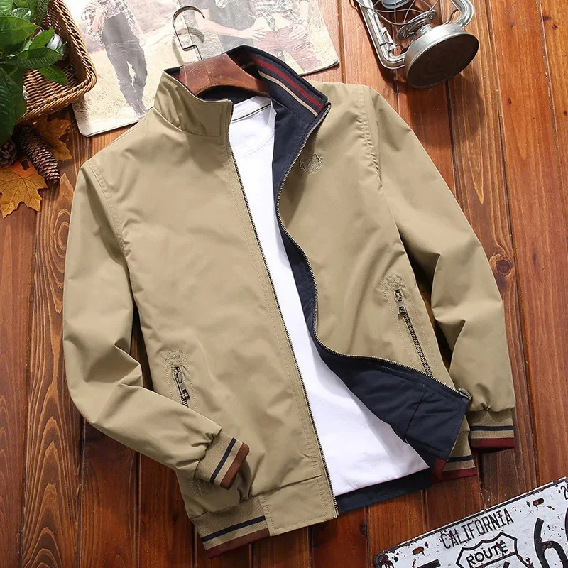 

2024 New Men Bomber Jacket Casual Solid Color Slim Fit Autumn Fashion Baseball Mens Jackets Clothing Chaquetas Hombre Size M-5Xl