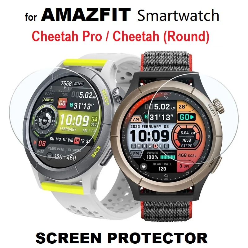 5Pcs Smart Watch Screen Protector Per Amazfit Cheetah Pro / Cheetah Round Pellicola Protettiva Antigraffio In Vetro Temperato