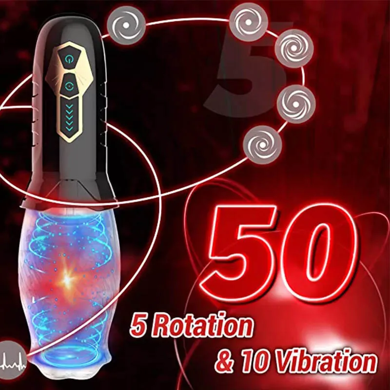 Automatic Rotating Vibrating Male Masturbator Vibration Penis Pump Trainer Masturbation Cup Adult Sex Toys for Men Adults Toys - Image 4