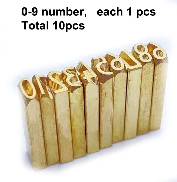 Codeermachine Koperen Letters Stempel Messing Letters Cijfers Alfabet Lettertype Voor DY-8 Pk-241 HP-241B Teken Datumcodemachine