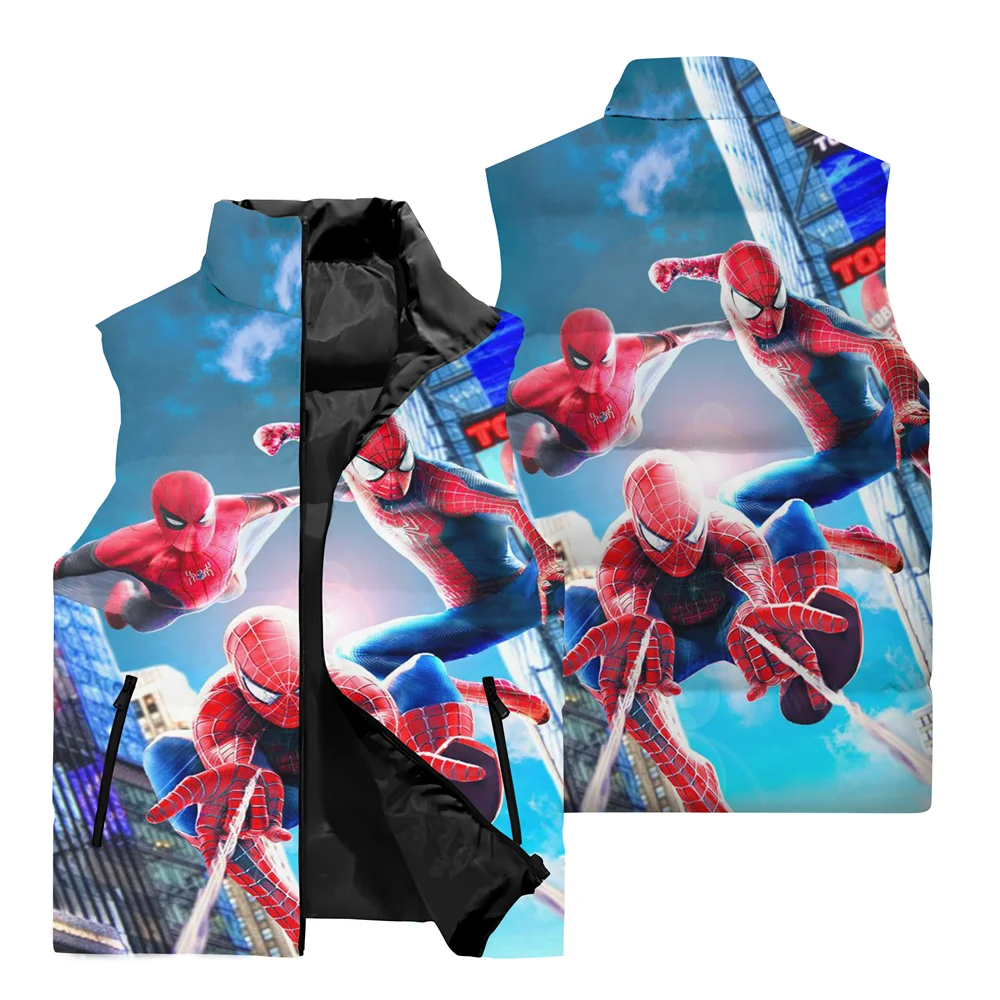 thumbnail image 1 of Nueva chaqueta para hombre, chaleco de superhéroe de Marvel, Spider-Man, chaqueta con estampado 3D, cortavientos, chaqueta cálida para correr al aire libre para hombre, 1 of 4