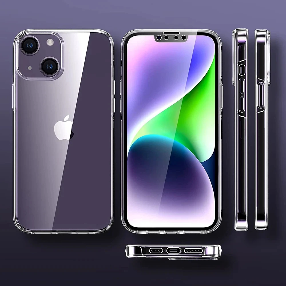 360° Full Body Protective Transparent Phone Case - Soft & Hard Hybrid Cover