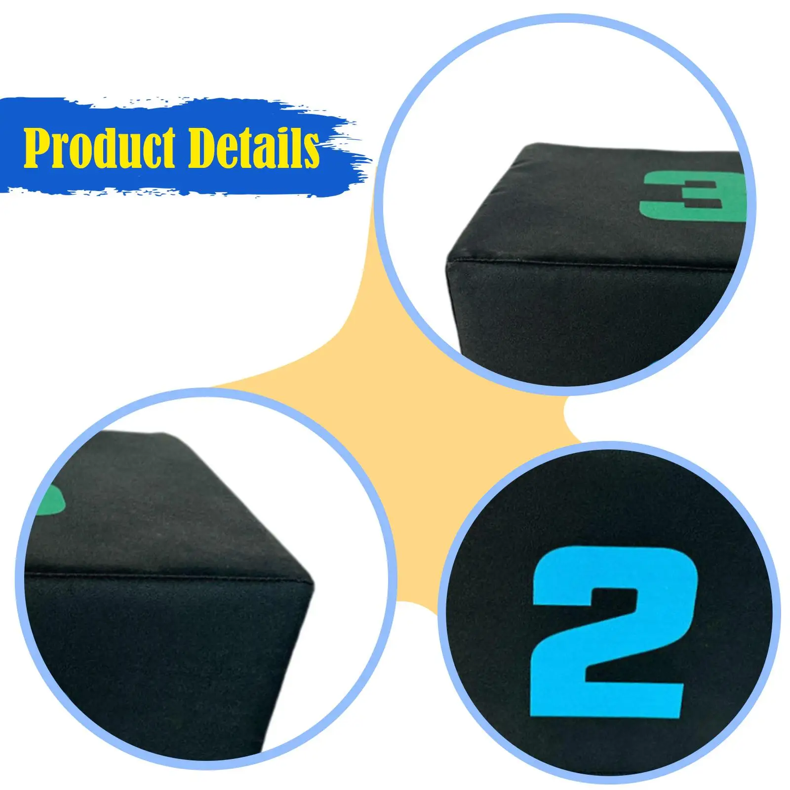 PVC Plyometric Jump Box Step Platform Anti Slip for Portable Home Gym Multifunctional Exercise Setup