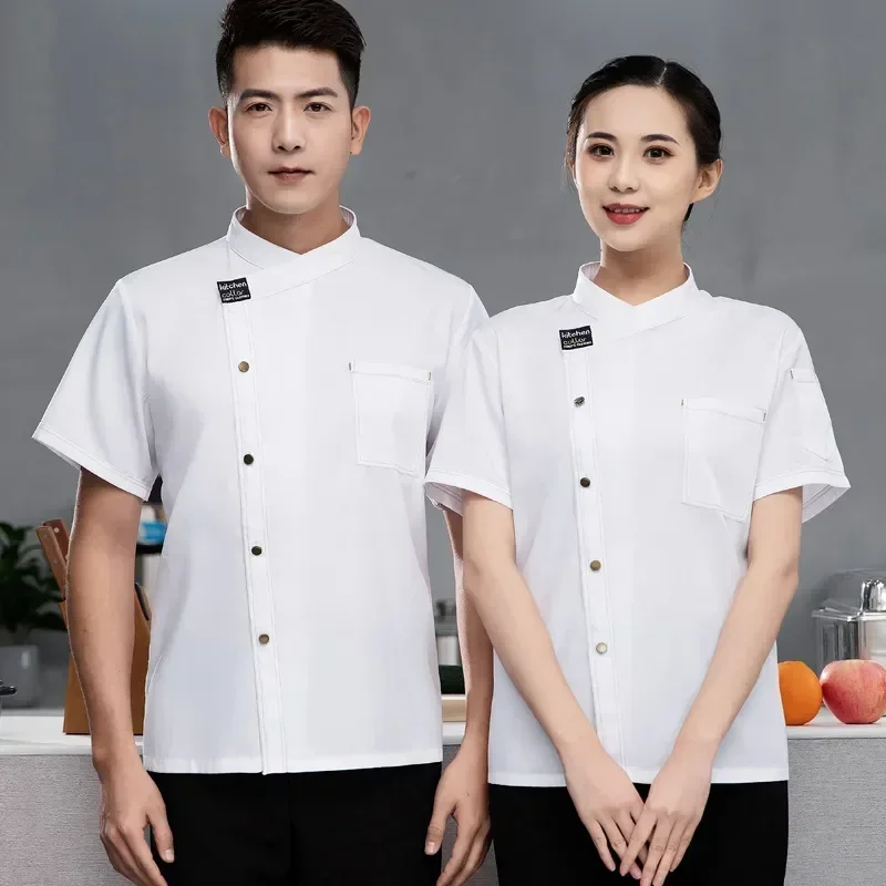 

Workwear Catering Men Kitchen Food Breathable Restaurant Chef Jacket Serive Uniform Chefs Hotel