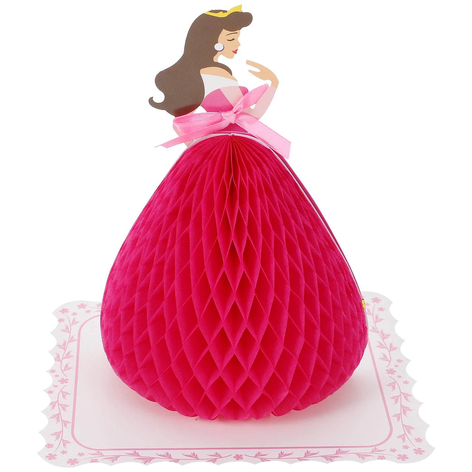 

Greeting Cards Creative Three-dimensional Birthday Printing Message Blessing Gift Card(Dancing Pink)