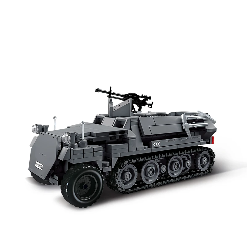 WW2 Military Half-Tracked Vehicle Building Block Set