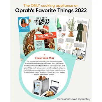 R270 High-Speed Touchscreen Toaster, 2-Slice Smart Toaster with Patented InstaGLO Technology, Warming Rack 2