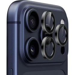 Premium Tempered Glass Camera Lens Protector Cover - iPhone 16e (Black)
