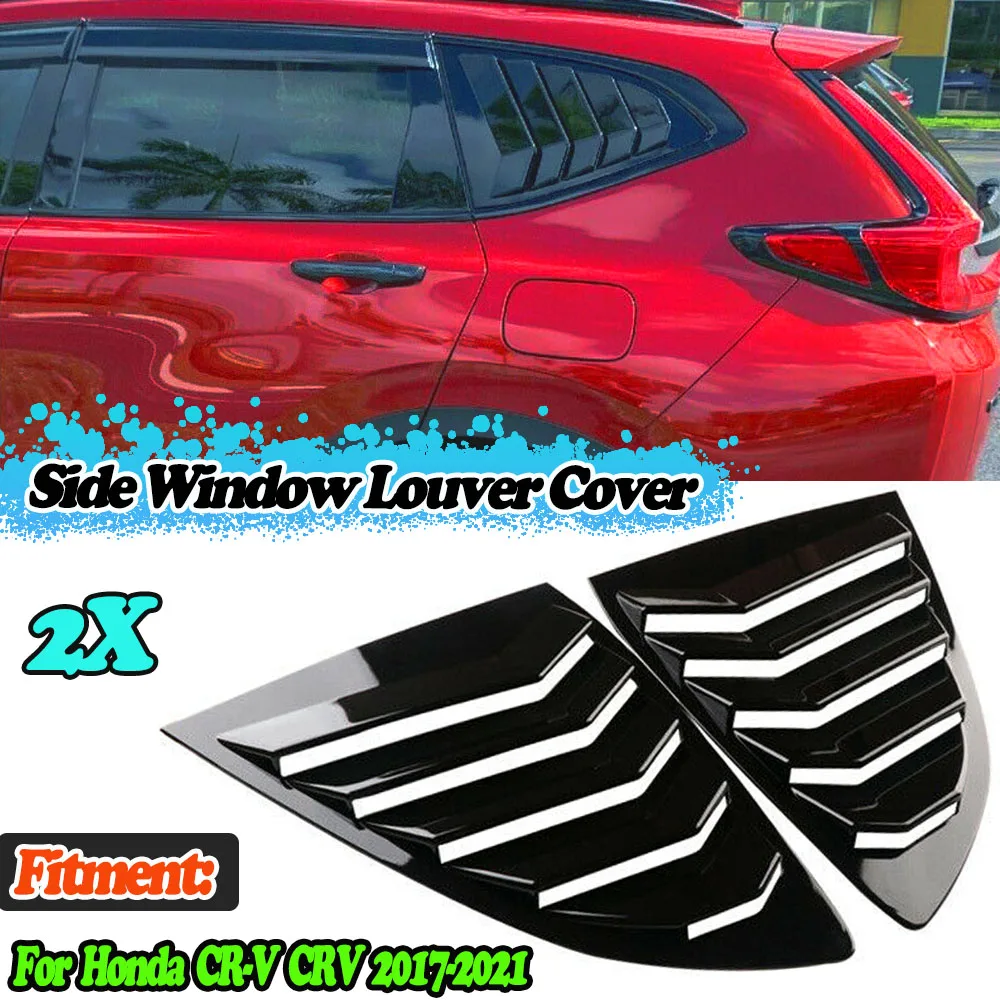 

Carbon Fiber Car Rear Side Window Louvers Cover Blinds Scoop Air Vent Cover Trim For Honda CR-V CRV 2017 2018 2019 2020 2021