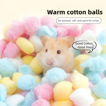 Hamster Winter Cotton Warmth Golden Bear Cotton Nest Winter Life Flower Branches Mouse Hedgehog Insulation Mat Defatted Cotton