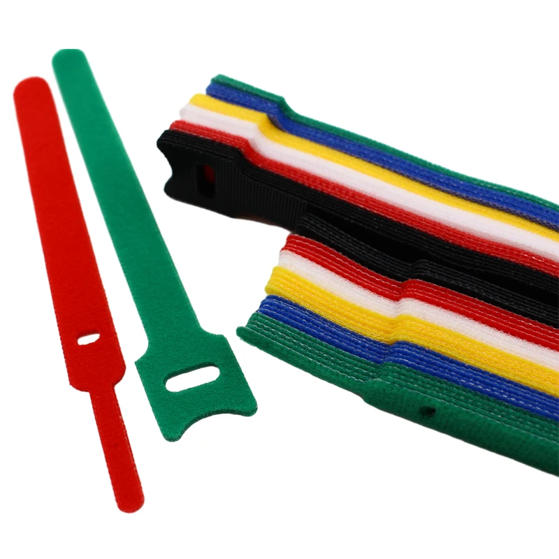 

10/30/50/100PCS Releasable Cable Ties Colored Plastics Reusable Cable ties Nylon Loop Wrap Zip Bundle Ties T-type Cable Tie Wire