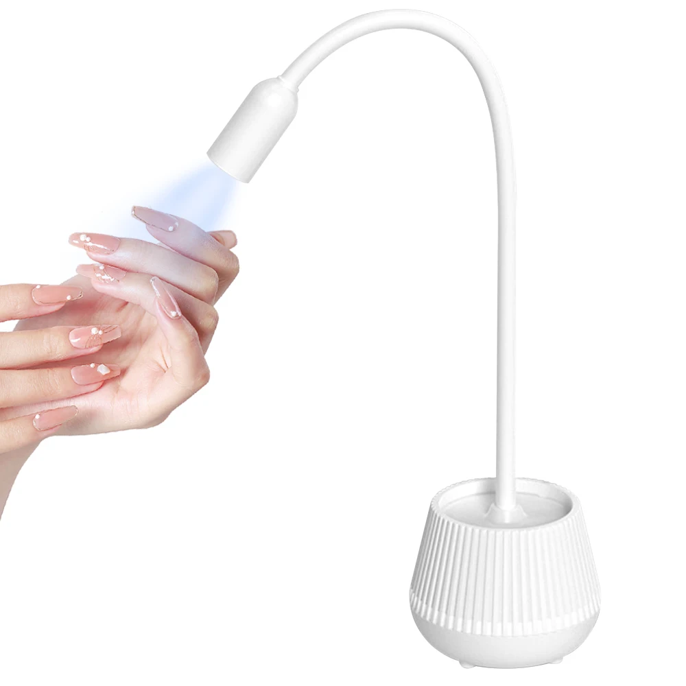 

Мини-УФ-лампа для ногтей, 6 Вт, Сушилка для ногтей, Искусственный лак для ногтей, клей для маникюра, быстрое высыхание, УФ-лампа для ногтей, Гибкая Настольная лампа на 360 °