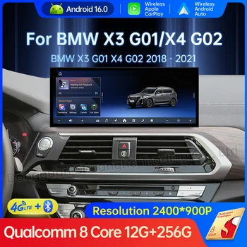 Navigatore GPS per BMW X3 G01 X4 G02 2018 - 2020 Sistema EVO Android 16 Video Multimedia Radio Wireless Carplay Auto DSP Stereo
