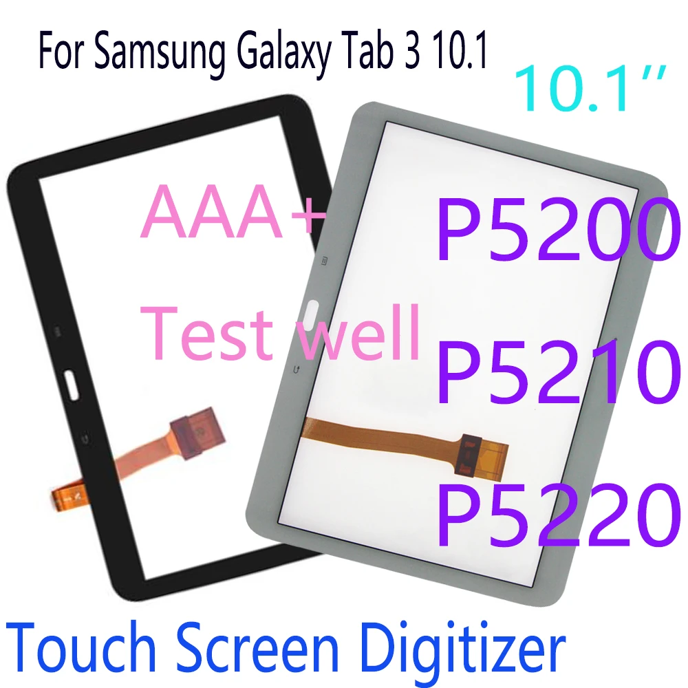 

Сенсорная панель с дигитайзером для Samsung Galaxy Tab 3 10,1, P5200, P5210, P5220, сенсорный ЖК-экран, внешнее Переднее стекло для P5200, сенсорный экран