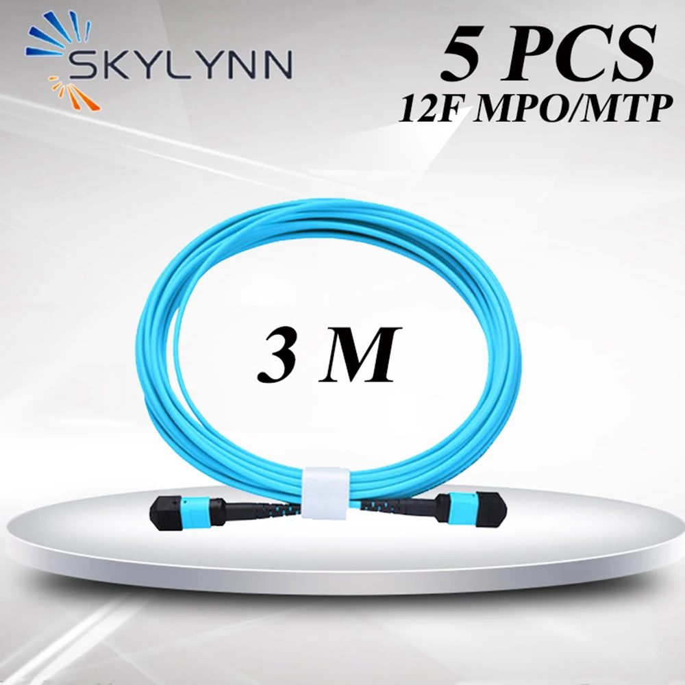 

5 шт., Высокоплотный волоконно-оптический патч-корд A/B/C 12 ядер OM3 40 г