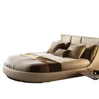 Superbe lit Double King Size, Look moderne, Solutions De rangement cachées, ascenseur, chambre à coucher, décor De Casal, meubles sans effort 6