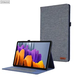 Premium Leather Flip Stand Tablet Case - 12.4 inch for Tab S6 10.5 inch (Blue)
